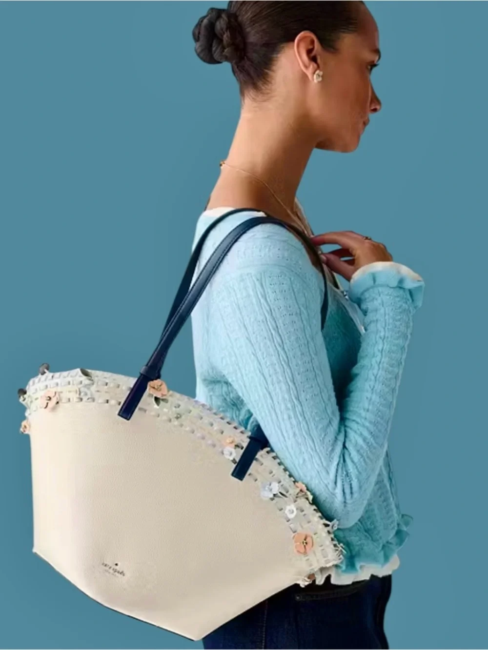 kate spade Leather Large Dahlia Bag/Tote Mag.snap Close NWT RP$459. +Wristlet